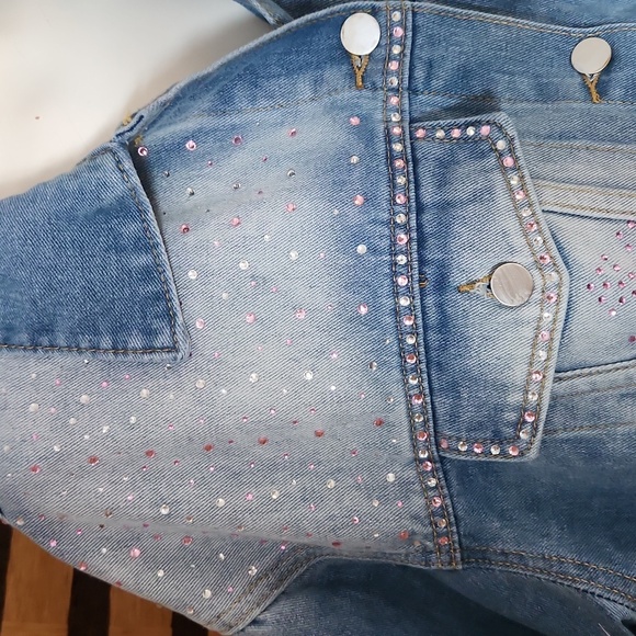 NWOT!! Custom made angel wing rhinestone fringe jacket - Picture 7 of 12